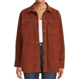Vintage Sportswear By Country Touch Burnt Orange Button Front Corduroy Jacket